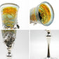 ヨーロピアンビンテージ European Vintage シャンパングラス ゴブレット ガラス×シルバー脚 葡萄モチーフ アンティーク Antique ●