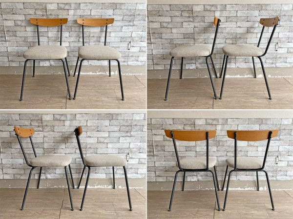 アクメファニチャー ACME Furniture グランビュー GRANDVIEW ダイニングチェア ファブリック仕様 グレー 2脚セット オーク材 アイアン脚  A ●