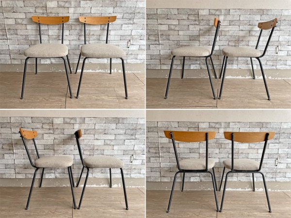 アクメファニチャー ACME Furniture グランビュー GRANDVIEW ダイニングチェア ファブリック仕様 グレー 2脚セット オーク材 アイアン脚  B ●