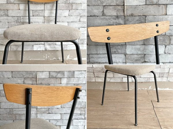 アクメファニチャー ACME Furniture グランビュー GRANDVIEW ダイニングチェア ファブリック仕様 グレー 2脚セット オーク材 アイアン脚  B ●