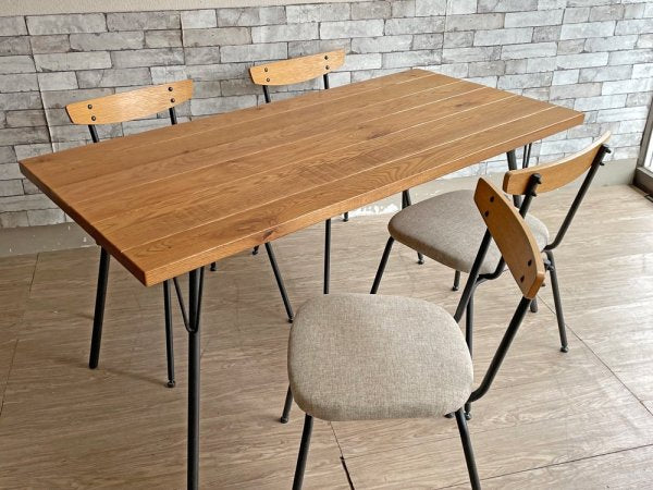 アクメファニチャー ACME Furniture グランビュー GRANDVIEW ダイニングチェア ファブリック仕様 グレー 2脚セット オーク材 アイアン脚  B ●