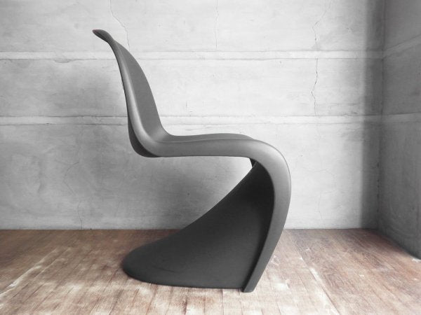 ヴィトラ vitra パントンチェア Panton Chair ブラック ヴァーナー・パントン Verner Panton スタッキングチェア スペースエイジ ミッドセンチュリー ♪