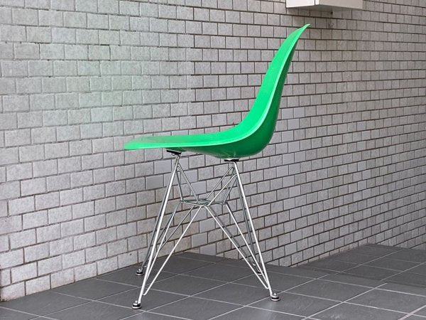 ハーマンミラー Herman Miller サイドシェルチェア 現行FRP製 グリーン エッフェルベース C&R イームズ ミッドセンチュリー ■