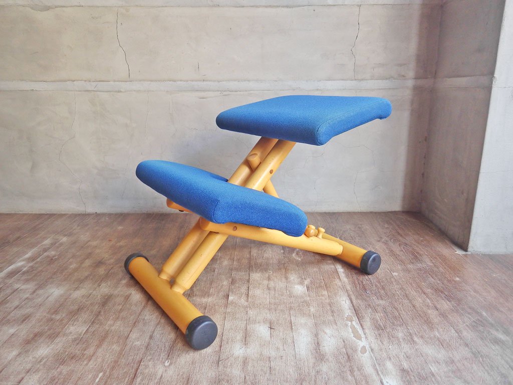 ストッケ STOKKE ヴァリエール VARIER マルチバランス MALTI balans チェア 学習椅子 デスクチェア ブルー ノルウェー ♪