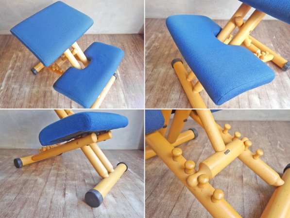 ストッケ STOKKE ヴァリエール VARIER マルチバランス MALTI balans チェア 学習椅子 デスクチェア ブルー ノルウェー ♪