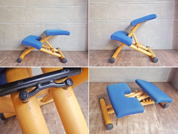 ストッケ STOKKE ヴァリエール VARIER マルチバランス MALTI balans チェア 学習椅子 デスクチェア ブルー ノルウェー ♪