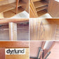 デューロン dyrlund チーク無垢材 サイドボード キャビネット W163cm デンマークビンテージ Danish Vintage 北欧家具 ●