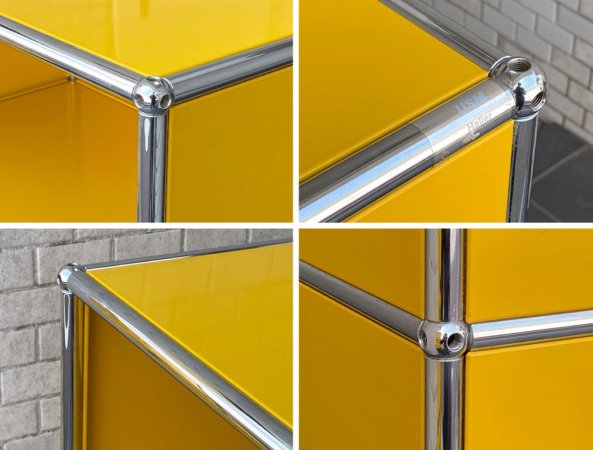USMハラー USM Haller モジュラーファニチャー ハラーシステム ファイリングキャビネット エクステンションシェルフ ファイリングフレーム キャスター付 ゴールデンイエロー ■