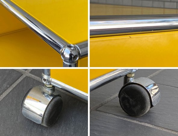 USMハラー USM Haller モジュラーファニチャー ハラーシステム ファイリングキャビネット エクステンションシェルフ ファイリングフレーム キャスター付 ゴールデンイエロー ■