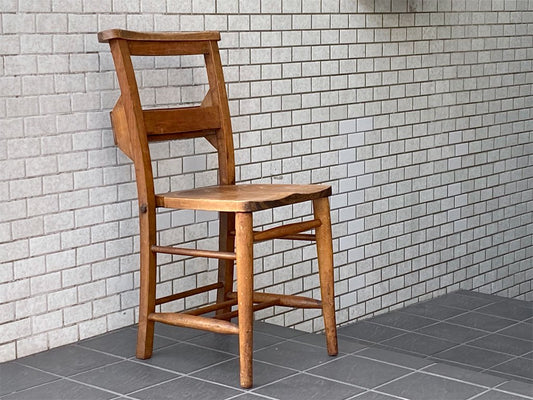 UKビンテージ UK Vintage チャーチチェア Church Chair ダイニングチェア エルム材 バイブルボックス 英国家具 B ■