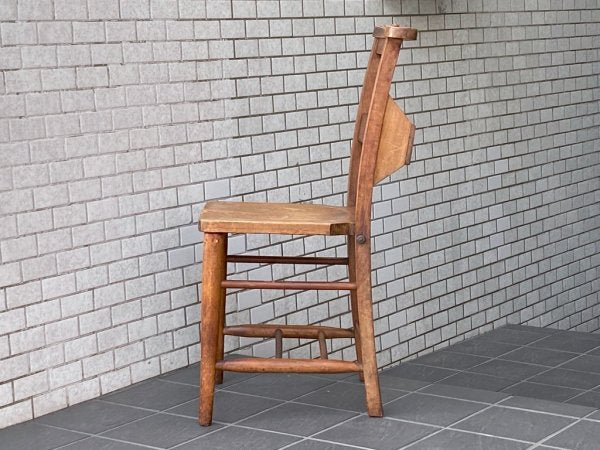 UKビンテージ UK Vintage チャーチチェア Church Chair ダイニングチェア エルム材 バイブルボックス 英国家具 B ■