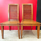ワリサンファニチャー Warisan Furniture アジアンチーク無垢材 ダイニングチェア 2脚セット インドネシア バリ家具 アジアン家具 ●