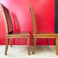 ワリサンファニチャー Warisan Furniture アジアンチーク無垢材 ダイニングチェア 2脚セット インドネシア バリ家具 アジアン家具 ●