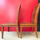 ワリサンファニチャー Warisan Furniture アジアンチーク無垢材 ダイニングチェア 2脚セット インドネシア バリ家具 アジアン家具 ●
