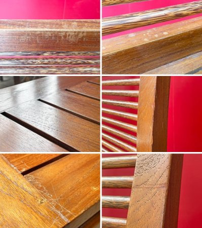 ワリサンファニチャー Warisan Furniture アジアンチーク無垢材 ダイニングチェア 2脚セット インドネシア バリ家具 アジアン家具 ●