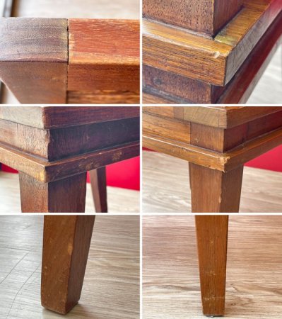 ワリサンファニチャー Warisan Furniture アジアンチーク無垢材 ダイニングチェア 2脚セット インドネシア バリ家具 アジアン家具 ●