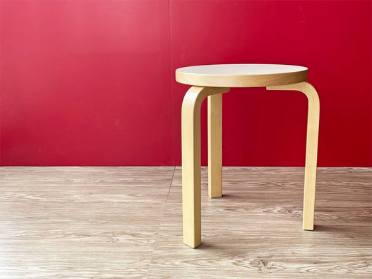 アルテック Artek スツール Stool 60 80周年記念モデル リノリウム マッシュルーム 3本脚 アルヴァ・アアルト スコープ scope 別注カラー フィンランド 北欧家具 ●