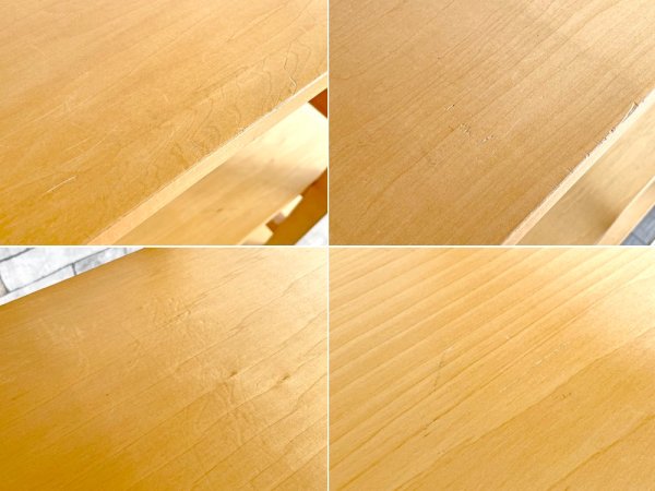 北欧モダン Scandinavian Modern ブナ材 オープンシェルフ 4段 W140cm 木製ラック ラダーフレーム 棚幅調整可 ナチュラルスタイル ●