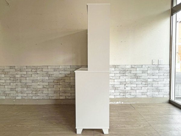 モモナチュラル Momo natural ランド LAND キッチンボード タイルトップ レンジボード 食器棚 ホワイト W113cm 合計定価￥111,240- ●