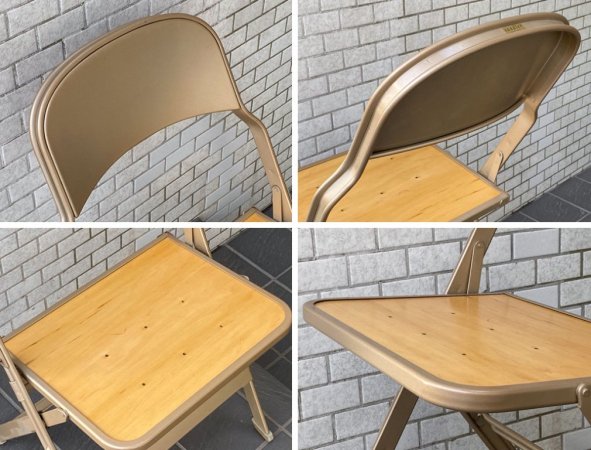 クラリン CLARIN フォールディングチェア ウッドシート WOOD SEAT FOLDING CHAIR 折畳 USA 米国 P.F.S 取扱 B ■