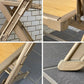 クラリン CLARIN フォールディングチェア ウッドシート WOOD SEAT FOLDING CHAIR 折畳 USA 米国 P.F.S 取扱 B ■