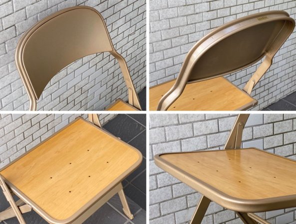 クラリン CLARIN フォールディングチェア ウッドシート WOOD SEAT FOLDING CHAIR 折畳 USA 米国 P.F.S 取扱 A ■