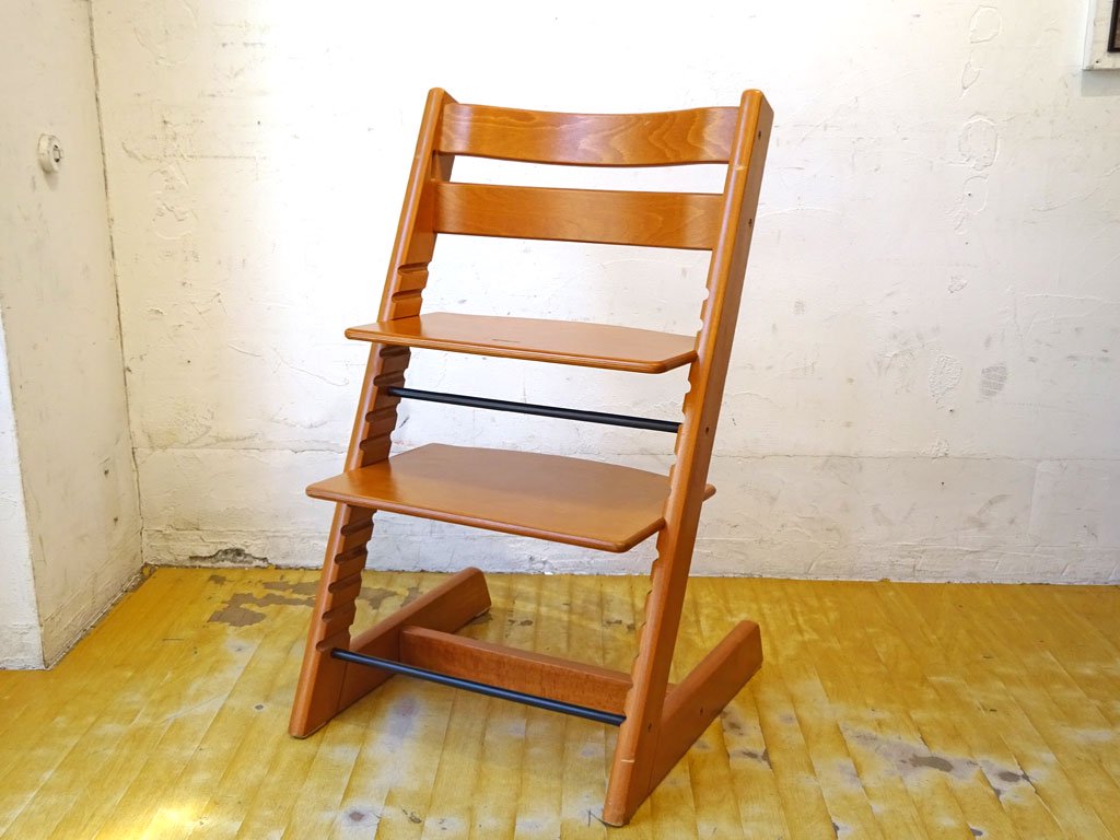 ストッケ STOKKE トリップトラップ TRIPP TRAPP ベビーチェア キッズチェア チェリーカラー S/N3～ ノルウェー 北欧家具★