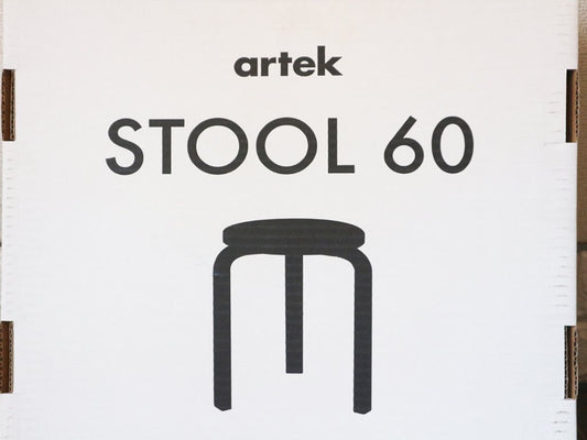 アルテック Artek スツール Stool 60 ナチュラル 3本脚 箱付 アルヴァ・アアルト フィンランド 北欧家具 新品 未使用品 ◎