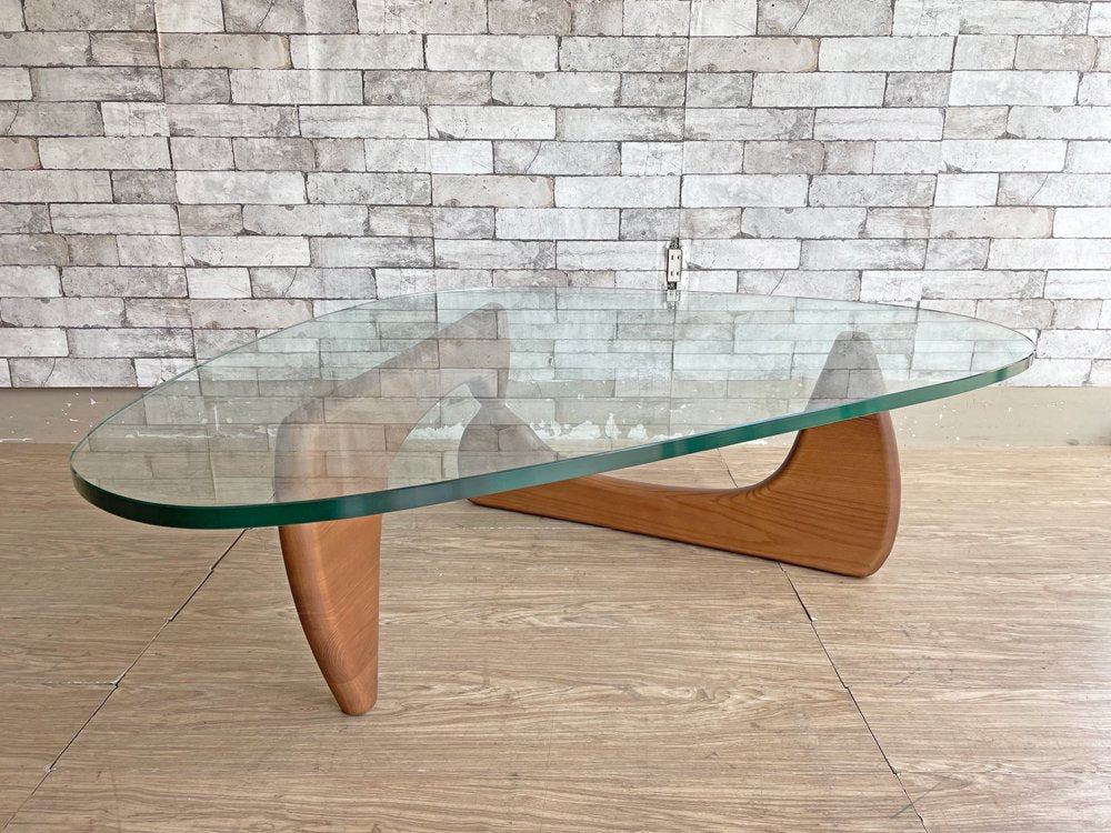 イサムノグチ Isamu Noguchi コーヒーテーブル Coffee Table ガラス天板厚20mm リプロダクト品 デザイナーズ家具 名作 ●