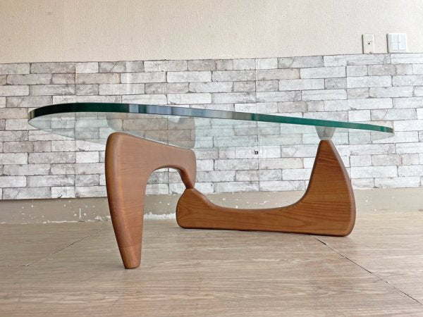 イサムノグチ Isamu Noguchi コーヒーテーブル Coffee Table ガラス天板厚20mm リプロダクト品 デザイナーズ家具 名作 ●