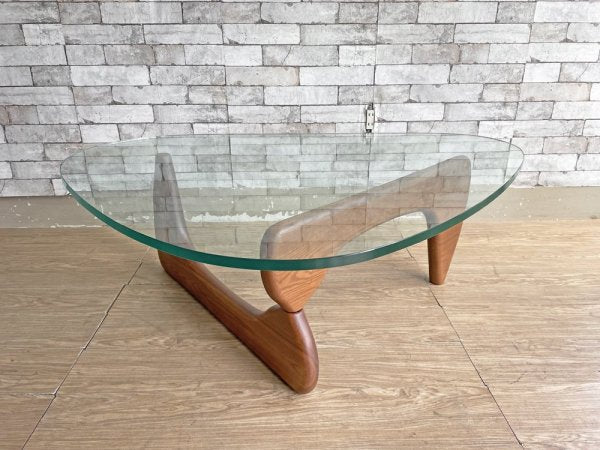 イサムノグチ Isamu Noguchi コーヒーテーブル Coffee Table ガラス天板厚20mm リプロダクト品 デザイナーズ家具 名作 ●