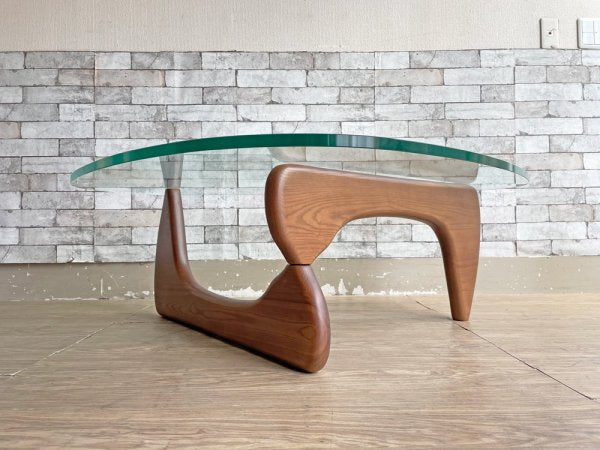 イサムノグチ Isamu Noguchi コーヒーテーブル Coffee Table ガラス天板厚20mm リプロダクト品 デザイナーズ家具 名作 ●