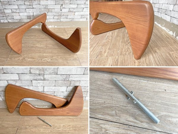 イサムノグチ Isamu Noguchi コーヒーテーブル Coffee Table ガラス天板厚20mm リプロダクト品 デザイナーズ家具 名作 ●