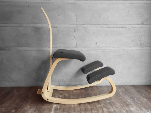 ストッケ STOKKE ヴァリエール VARIER バリアブル Variable バランスチェア バリアブルバック 背もたれ付き グレー系 ピーターオプスヴィック 北欧ノルウェー ♪