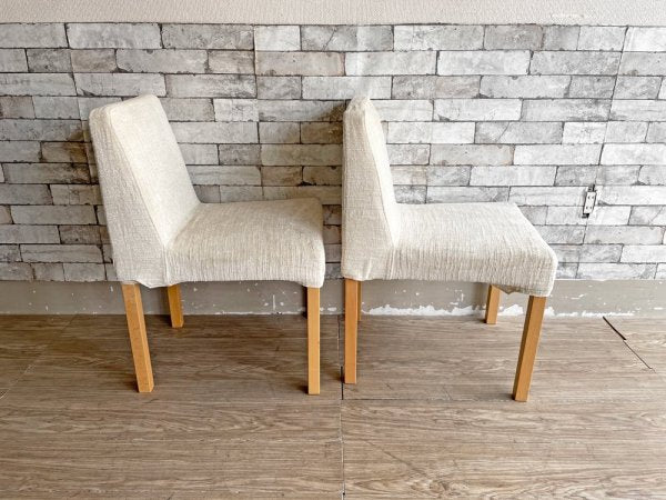 モモナチュラル Momo Natural カバーチェア COVER CHAIR NA LEG ダイニングチェア 2脚セット ホワイト ナチュラルスタイル 廃番 合計定価￥34,760- ●