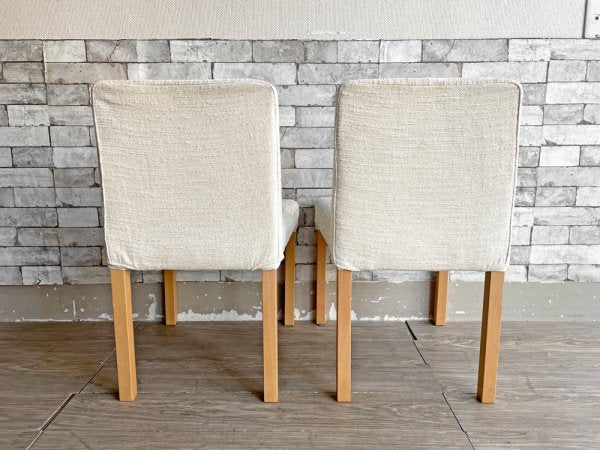 モモナチュラル Momo Natural カバーチェア COVER CHAIR NA LEG ダイニングチェア 2脚セット ホワイト ナチュラルスタイル 廃番 合計定価￥34,760- ●