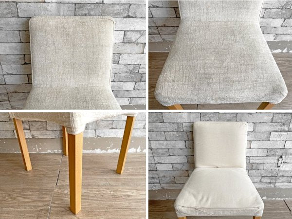 モモナチュラル Momo Natural カバーチェア COVER CHAIR NA LEG ダイニングチェア 2脚セット ホワイト ナチュラルスタイル 廃番 合計定価￥34,760- ●