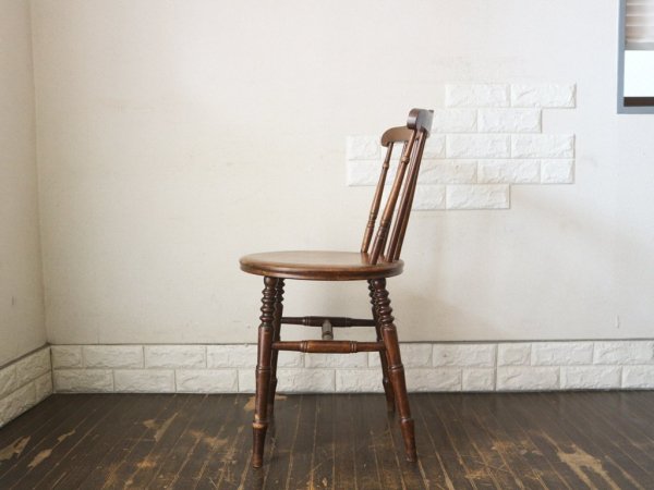 英国 アンティーク IBEX CHAIR スピンドル キッチンチェア UK イギリス ビンテージ ペニーチェア Ａ ◎