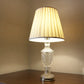 USビンテージ Vintage テーブルランプ フロアランプ ベッドサイド照明 LEVITON社製 クリスタルガラスベース プリーツシェード ミッドセンチュリー ◎