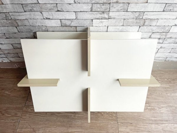 ギャラリー1950 Gallery1950 オリジナル ローテーブル コーヒーテーブル ホワイト × ベージュ ツートンカラー W98cm ミッドセンチュリーモダン ●