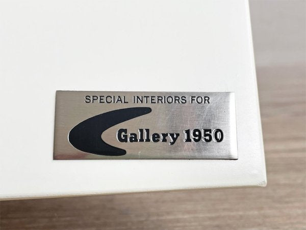 ギャラリー1950 Gallery1950 オリジナル ローテーブル コーヒーテーブル ホワイト × ベージュ ツートンカラー W98cm ミッドセンチュリーモダン ●