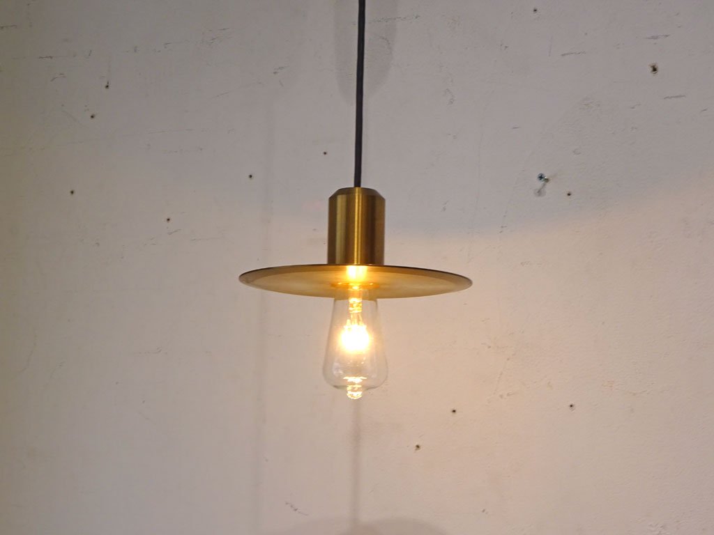 ニューライトポタリー NEW LIGHT POTTERY バレットフラットシェード 鋳物 削り出し真鍮 Bullet flat shade150 brass ペンダントライト★