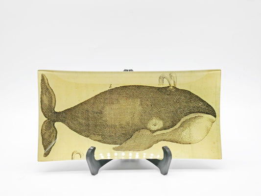 ジョンデリアン JOHN DERIAN ホエール Whale デコパージュプレート 飾り皿 クジラ 30×14.5cm アッシュペーフランス H.P. FRANCE 取扱 ●