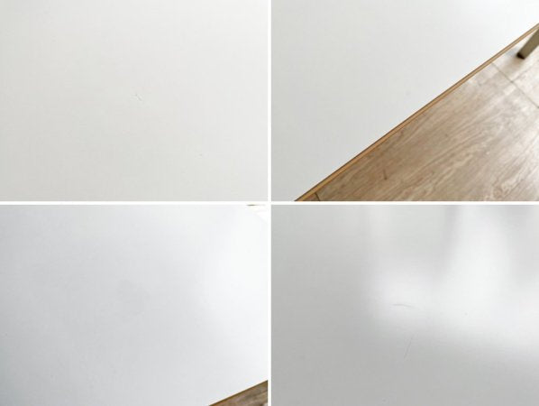 無印良品 MUJI ワークデスク テーブル ホワイト メラミン天板 × アルミフレーム W170cm シンプルモダン 廃番 ●