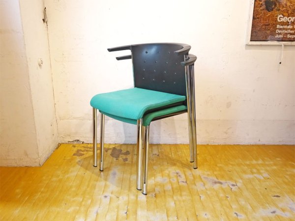 ウィルクハーン Wilkhahn スタッキングチェア Stackable Chair ハーフアーム ミーティングチェア ドイツ 2脚セット ★