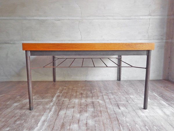 トラックファニチャー TRUCK FURNITURE オークアイアンレッグ ローテーブル OAK IRON-LEG LOW TABLE センターテーブル H49cm オーク無垢材 鉄脚 ♪