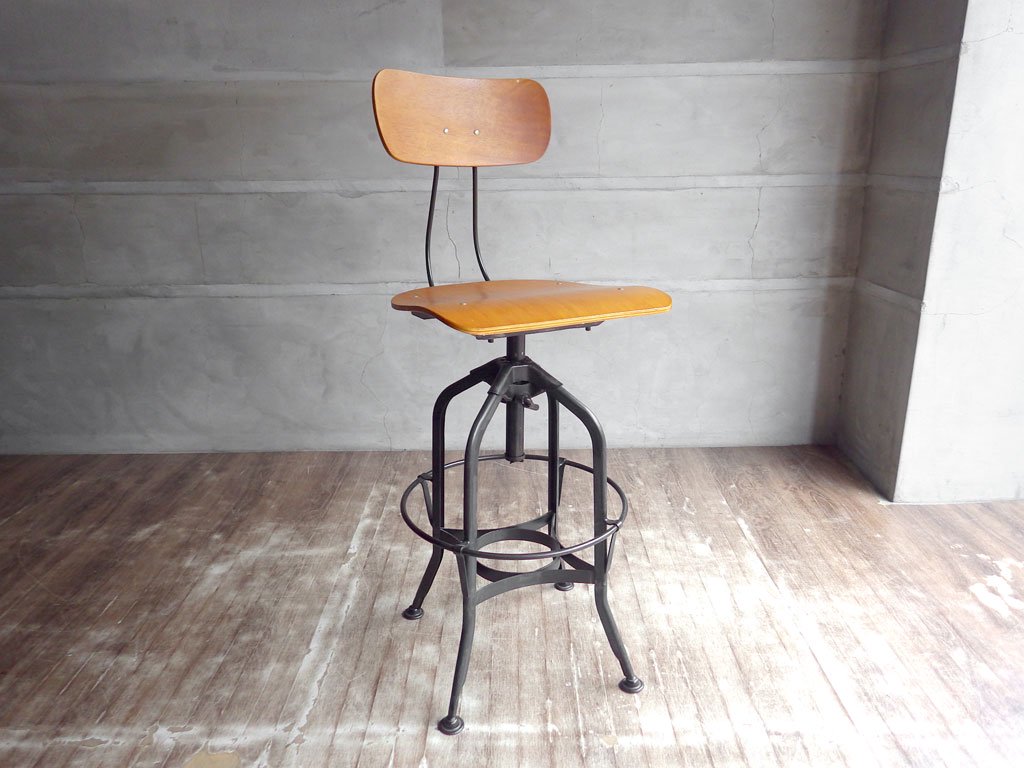 ノーザンオハイオインダストリアル Northern Ohio Industrial トレド ハイチェア TOLEDO CHAIR SWIVEL HIGH CHAIR インダストリアルスタイル ♪