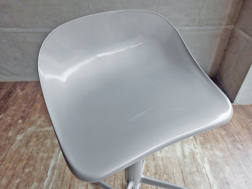 カルテル Kartell スプーン カウンターチェア Spoon Counter Chair アルミニウムカラー スツール 昇降機能 アントニオ チッテリオ 廃番色 A ♪