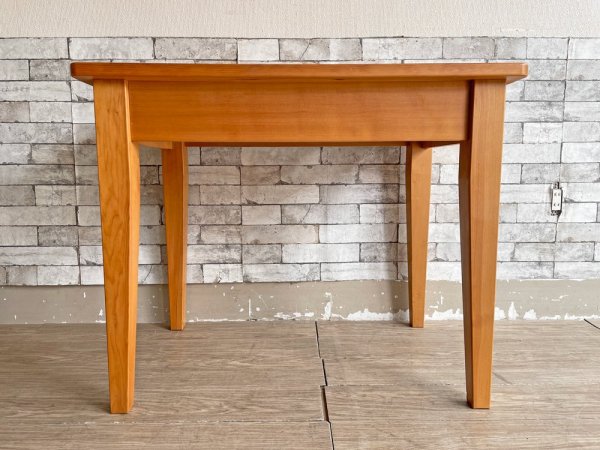 カントリースタイル パイン材 デスク W90 ストレートレッグ 引き出し2杯 フック付 ●
