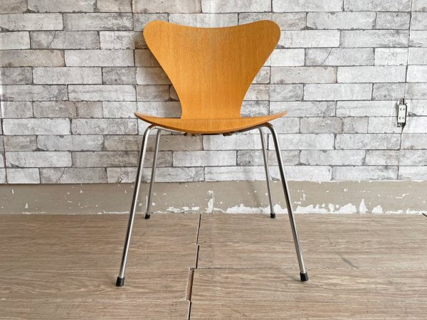 フリッツハンセン Fritz Hansen セブンチェア ダイニングチェア ビーチ ナチュラル アルネ・ヤコブセン デンマーク 北欧家具 現状品 ●